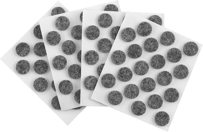 SoftTouch 3/8" Round Mini Self-Stick Furniture Slider Felt Pads for Hard Surfaces, Noise-Reducing Adhesive Furniture Moving Pads for Beds, Sofas, Dressers, 84-Count, Brown
