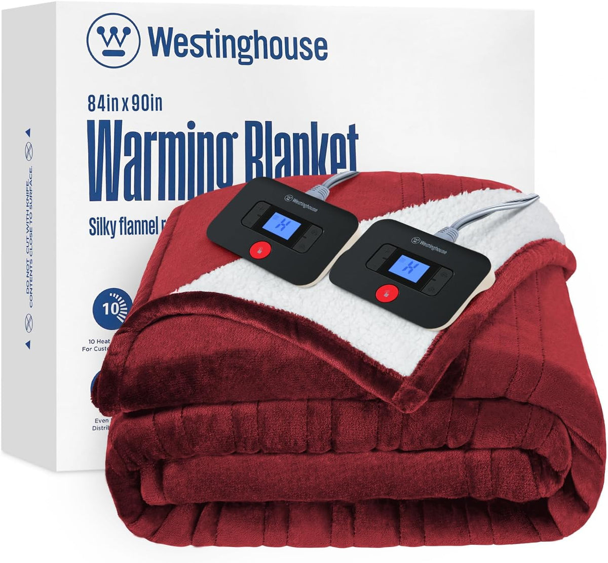 Westinghouse Heated Throw Blanket, 50"x60", Charcoal, ETL Certified