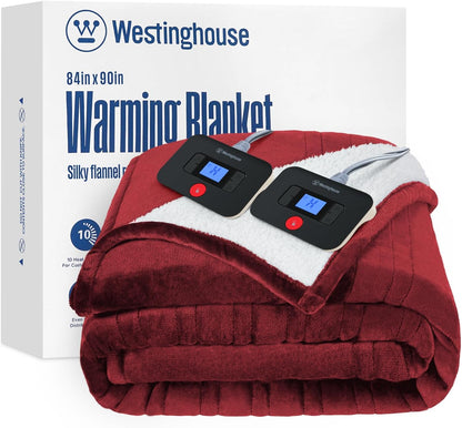Westinghouse Heated Throw Blanket, 50"x60", Charcoal, ETL Certified