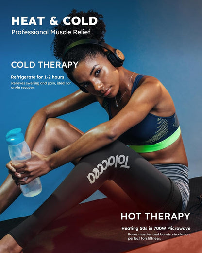 Full Leg Ice Pack Wrap with 360° Coverage with Strap for Muscle Recovery After Exercise, Ice Pack Wrap Around Entire Leg for Pain Relief, Foot Calf and Thigh Legs Shins Hamstrings (universal)