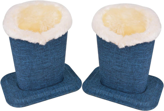 Pack of 2 Soft Plush Lined Eyeglasses Holder Stand Protective Glasses Holder Stand