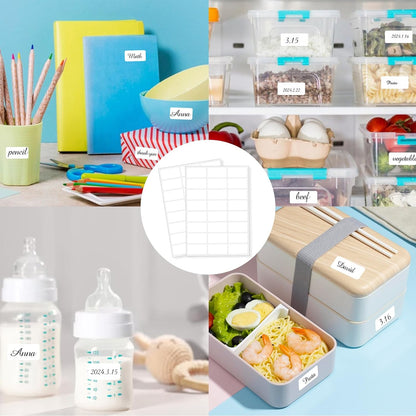 Removable Freezer Labels Stickers, 1 x 3 Inch Blank Removable Freezer Labels Food Storage Stickers, Date Label Waterproof Oil Resistant Easy Clean No Residue- 250 Sheets