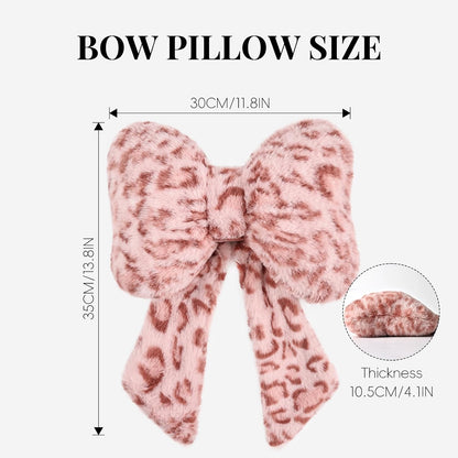 2 Pack Bow Car Headrest Pillows Plush Car Neck Pillows for Travel Driving Office Chair Head Support Cushions, Also Cute Car Decor Accessories (Black)