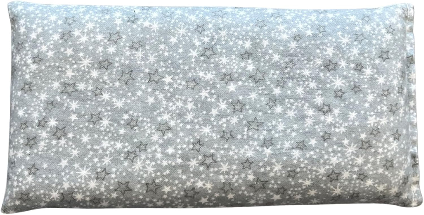 HOME COMFORT Rice & Lavender Microwavable Heating Pad-Reusable Moist Heat or Cold Therapy 10” X 5” (White Clouds)
