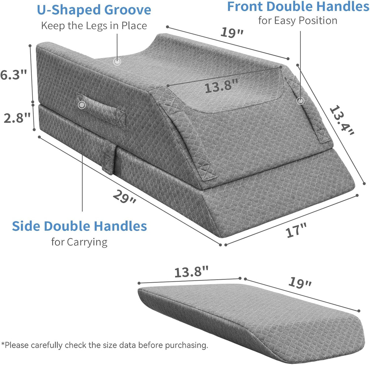 KingPavonini Adjustable Leg Elevation Pillows for Swelling After Surgery