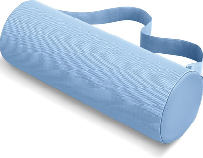 CushZone Lumbar Roll Support Pillow, Memory Foam Back Cushion, Black