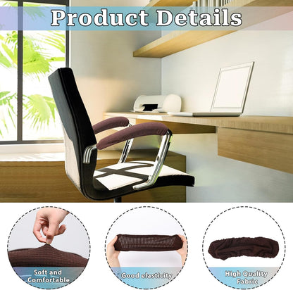 Vin Beauty Office Chair Armrest Covers, 2Pcs Office Removable Arm Rest Covering, Elastic Chair Armrest Covers, Office Seat Hand Rest Protector, Arm Covers Protectors for Office Chair(Black)