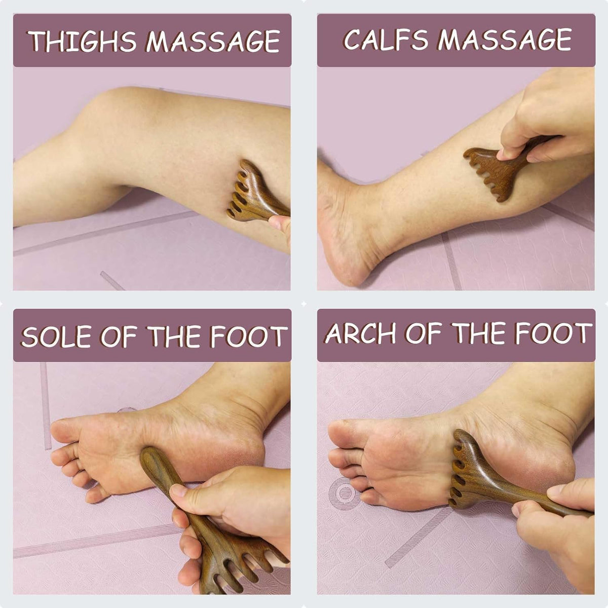 Head Massager Scalp, Wooden Scalp Massager, Foot Massage Tool