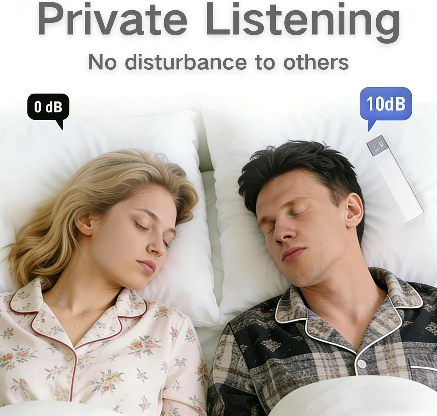 Under Pillow Speaker for Sleeping with Bone Conduction Tech, 36 Built-in White Noises, Auto Off Timer, Bedside Sleep Speaker, Bluetooth & TF Card Support, Portable Sleep Speaker for Home & Travel