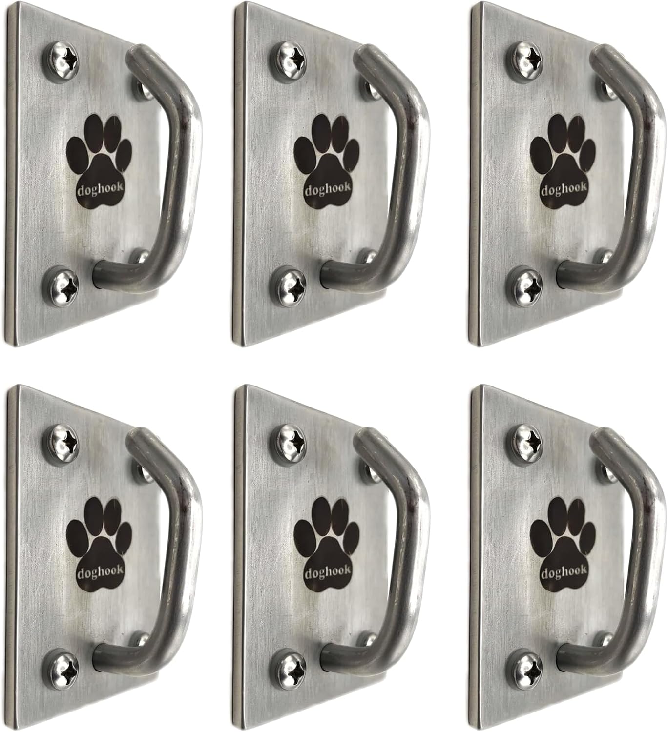 Canine Hitch- Secure Dog Leash Parking Mounted Indoor – Outdoor Wall Hook - Tie Out Stainless Steel Practical Lead Management for Home & Business, Slim Compact