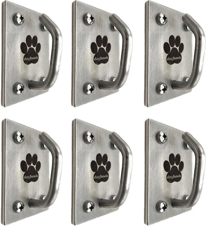 Canine Hitch- Secure Dog Leash Parking Mounted Indoor – Outdoor Wall Hook - Tie Out Stainless Steel Practical Lead Management for Home & Business, Slim Compact