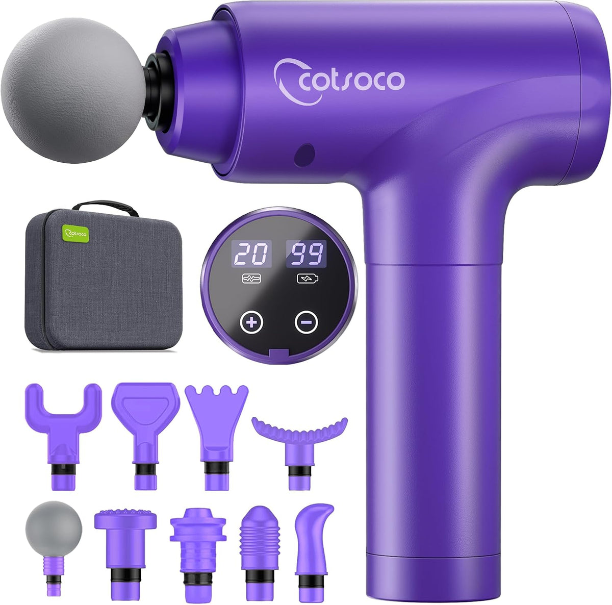 cotsoco Massage Gun Deep Tissue, Handheld Muscle Massager, Gifts for Men