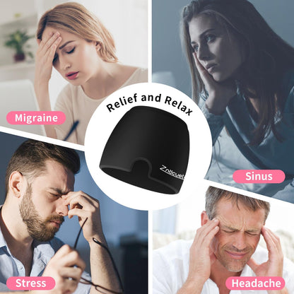 ZNÖCUETÖD Migraine Headache Relief Cap Hat Full Head ice Pack Wrap Cold Cap