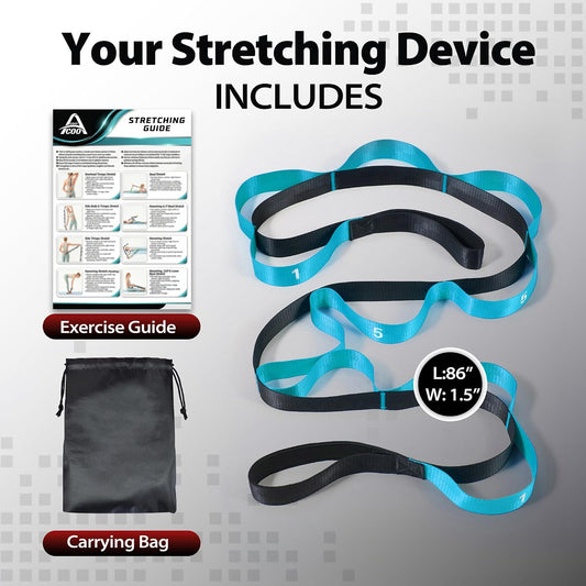 Acozycoo Stretching Strap with Loops for Physical Therapy,Knee,Calf,Back