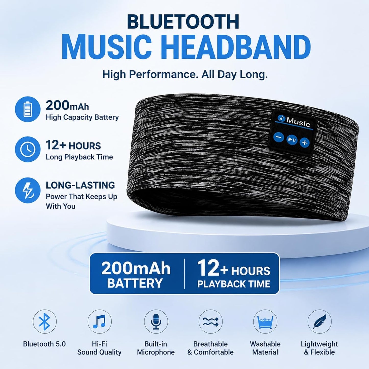 Sleep Bluetooth Headphones, Sleep Headphones Headband Wireless for Sleeping Side Sleeper, Wireless Sleep Earphones for Workout Sports Yoga Running Travel(Pinkish Yellow)