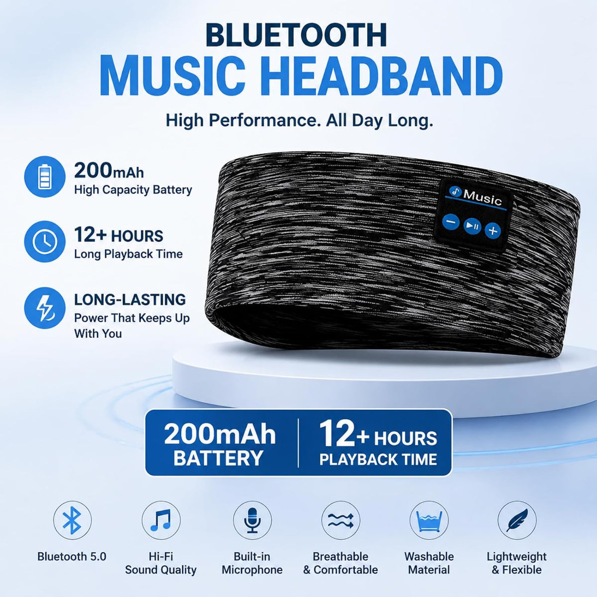 Sleep Bluetooth Headphones, Sleep Headphones Headband Wireless for Sleeping Side Sleeper, Wireless Sleep Earphones for Workout Sports Yoga Running Travel(Pinkish Yellow)