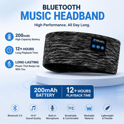 Sleep Bluetooth Headphones, Sleep Headphones Headband Wireless for Sleeping Side Sleeper, Wireless Sleep Earphones for Workout Sports Yoga Running Travel(Pinkish Yellow)