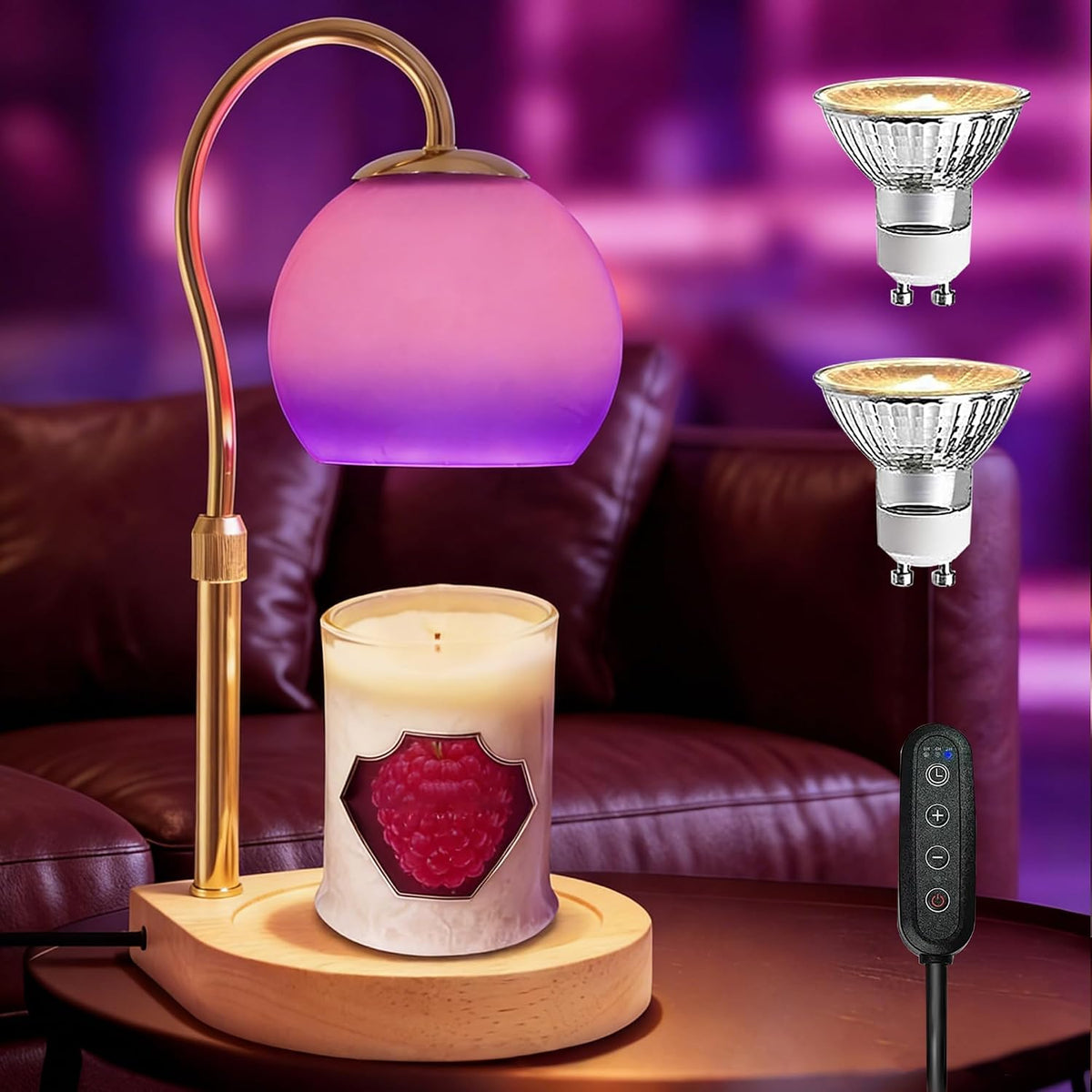 Candle Warmer Lamp with Timer 2H/4H/8H, Adjustable Height, Ocean