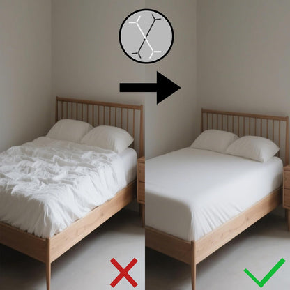 Bed Sheet Holder Straps,Sheet Straps Adjustable Bed Sheet Clips Fasteners Keep Sheets Stays in Place,White 2Pcs/Set