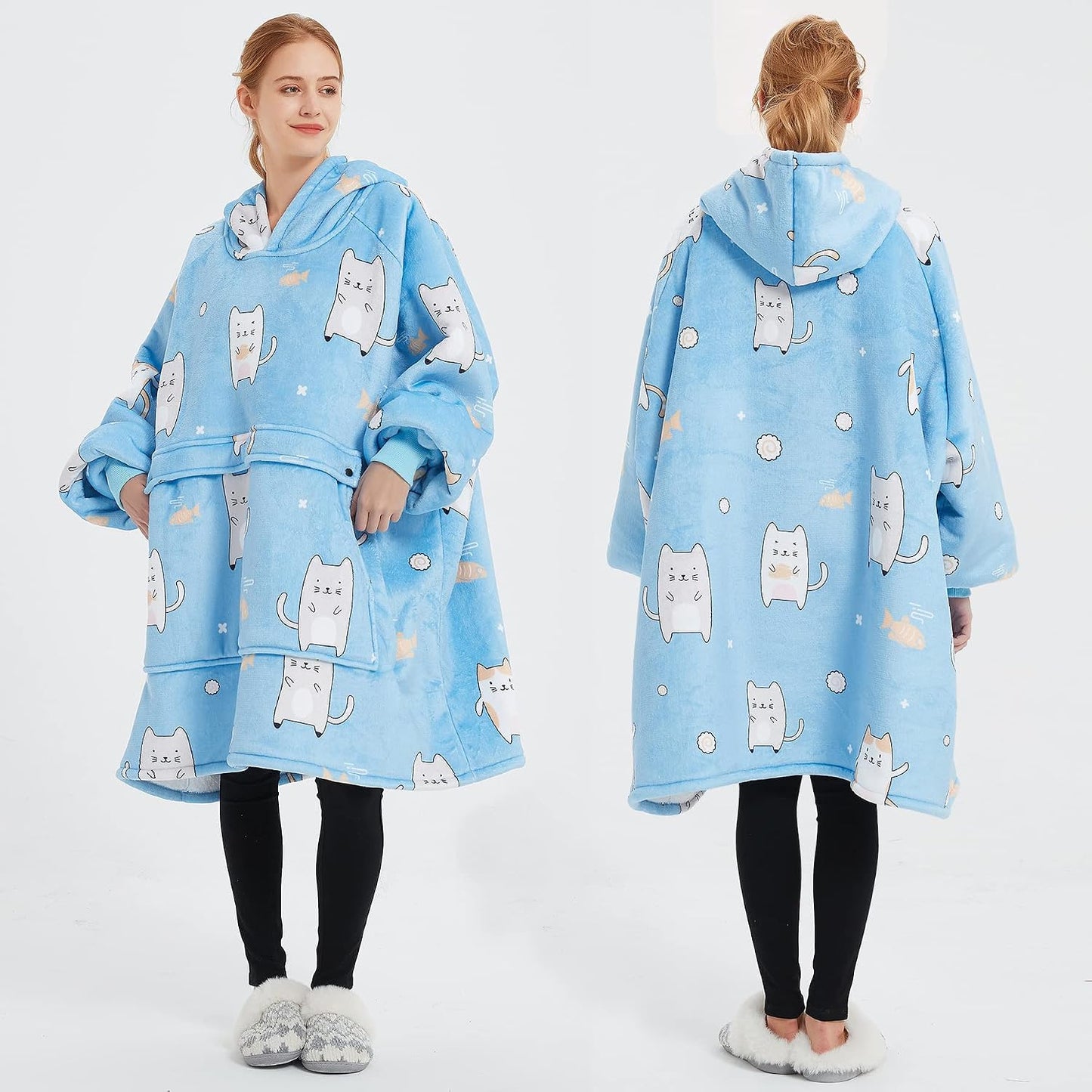 Wearable Blanket Hoodie for Adults With Pocket Strawberry Hoodie | Sherpa, Fuzzy Blanket Hoodie, Oversized Sweatshirt Blanket, Kangaroo Pouch, Cute Birthday Gifts for Sister, Cute Stuff