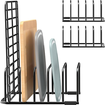 Fikoksol Cutting Board Organizer Storage, Baking Sheet Rack under Cabinet | Heavy Duty Cookie Sheet Organizer, Metal Cutting Board Holder, Space-saving Plate Holder for Cabinet, Tray Divider for Drawer