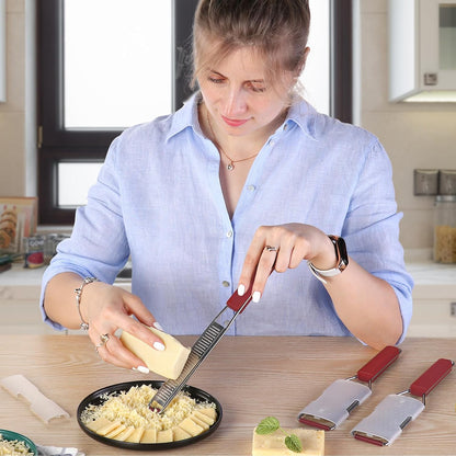Cambom Lemon Zester Grater Three-piece Suit - Heavy Duty Kitchen Tool for Parmesan Cheese, Ginger, Garlic, Nutmeg, Chocolate, Vegetables，Fruits，Stainless Steel Grater Dishwasher Safe Black | 304 Stainless Steel, Sharp Tool for Parmesan Cheese, Ginger,