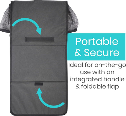 Vive Bedside Caddy - Bed Hanging Organizer - Storage Bag Shelf for College Dorm, Bedroom, Couch, Bunk - 8 Large Pockets with Charger Slots for Men and Women - Slides Under Mattress - Handle for Travel | Dorm, Bedroom, Couch, Bunk - 8 Large Pockets with