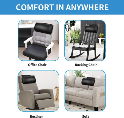 YOUFI Leather Recliner Headrest Pillow with Self-Stabilizing Weighted Base
