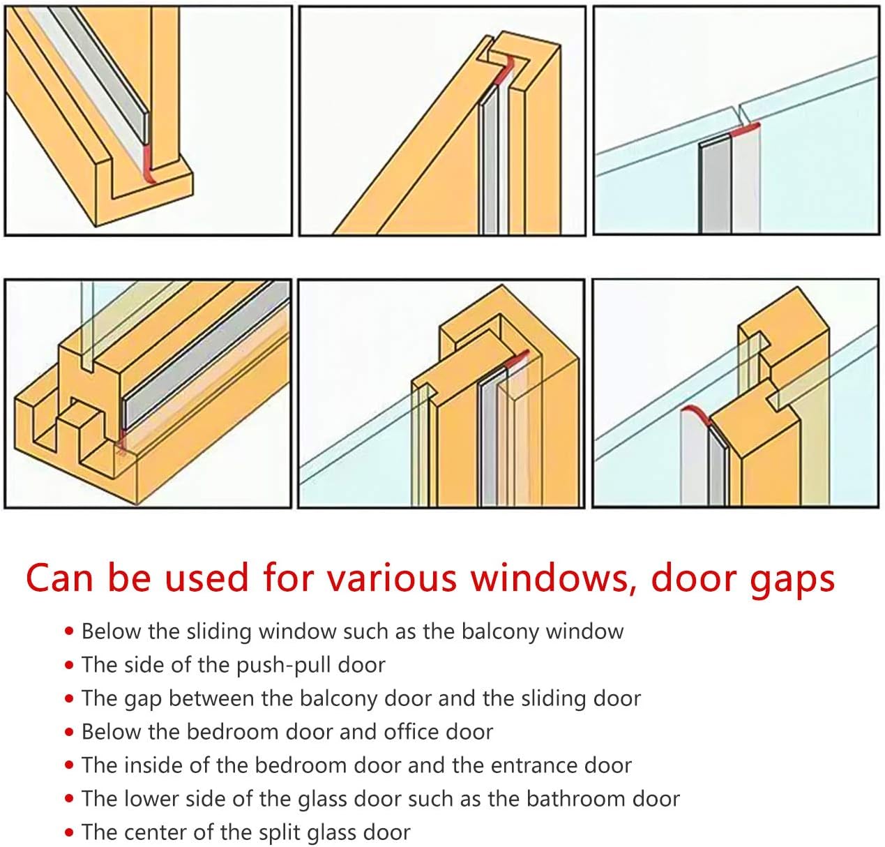 TORRAMI Silicone Weather Stripping 1 inch Width 20 Feet Length, Seal for Door Under Bottom, Gap, Side, Glass Shower Door, Sliding Door,Windows, Grey