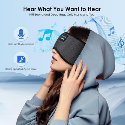 MUSICOZY Sleep Headphones Bluetooth 5.4 Sleep Mask with HD Sound