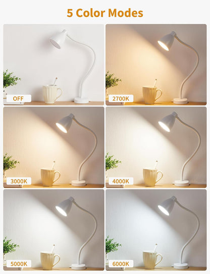 BOHON No Install Bedside Reading Light, Clip-Free Wall Mounted Lamp Black | 5 Colors & 10 Brightness Levels, Flexible Gooseneck, 30 Min Auto-Off Timer, Bed Lights for Headboard, Bedroom, Dorm