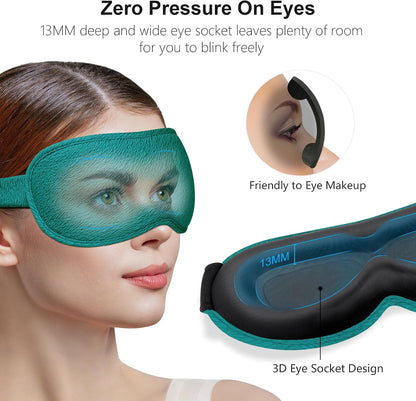 Gritin 100% Blackout Sleep Eye Mask for Women Men, Zero Pressure Sleep Mask