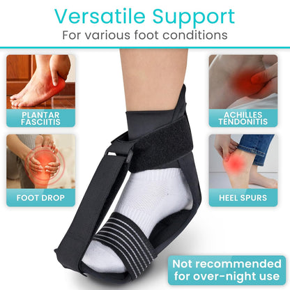 Vive Plantar Fasciitis Stretcher - Foot & Calf Stretcher for Men & Women | Achilles Tendonitis Brace Sling for Pain Relief - Dorsiflexion Therapy, Adjustable - Lightweight Arch & Heel Support