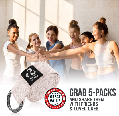 Stretching Straps and Yoga Blocks - Yoga Beginner Kit for Pilates & Gym | For Home Workouts - Hold Poses, Stretch, Improve Flexibility & Maintain Balance. BONUS Exercise Guide