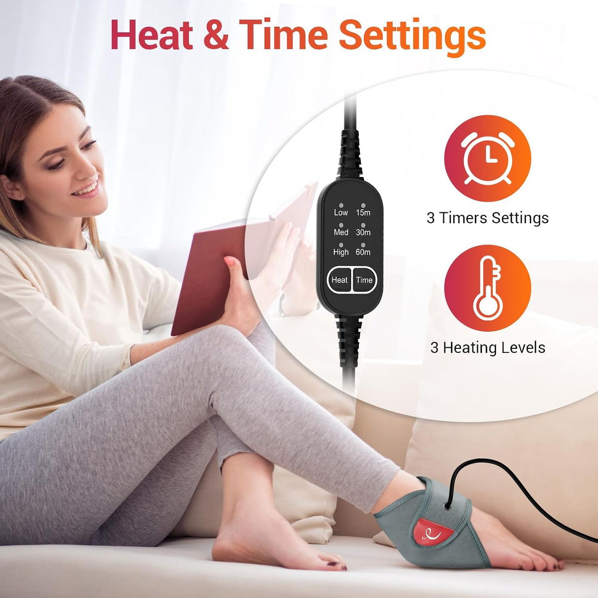 Comfytemp USB Wearable Heating Pad for Ankle and Feet for Sprained Ankle