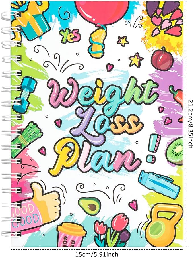 icceemee Undated Health & Wellness Planner – Daily Food Diary, Habit Tracker & Fitness Journal for Weight Loss, Gluten Free Dairy Free Sugar Free Diet, Mood & Energy Log, Meal & Exercise Notebook for Women & Men