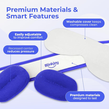 Blinkjoy Rechargeable Heated Eye Mask for Dry Eyes | Cordless Warm Compress for MGD, Styes & Eye Strain, Optometrist Recommended for Dry Eye Relief