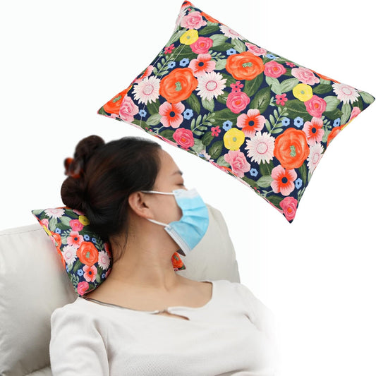 Small Knee Pillow for Side Sleepers, Soft Leg Pillows Relief from Knees, Sciatica, Hips, Joints Between Legs, Back Pain When Side Sleeping, Leg Alignment Knee Support Pillow, Minky Dot Black