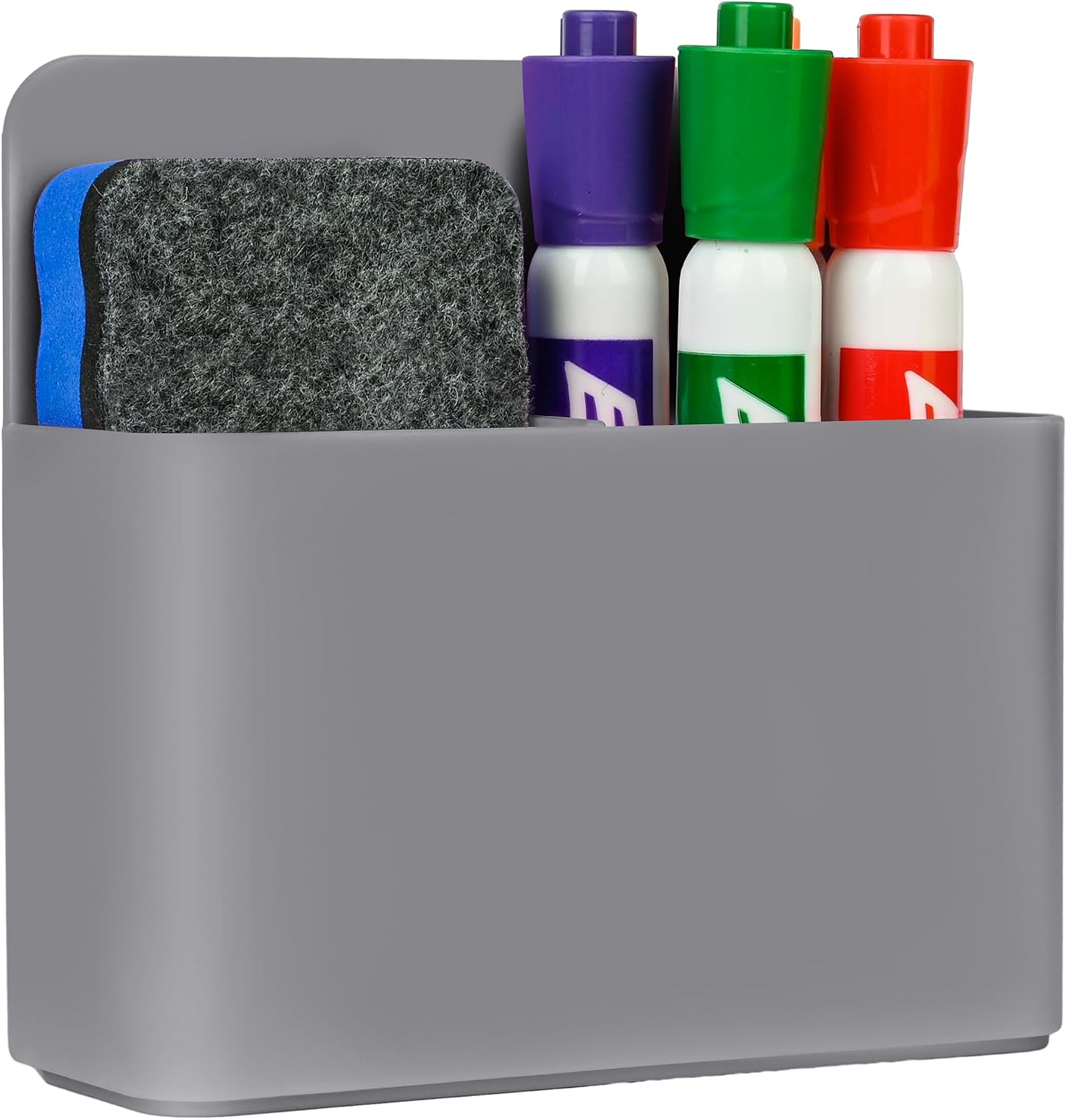 Magnetic Dry Erase Marker Holder - Multi-Surface Pen & Marker Holder for Fridge, Whiteboard, Locker - School, Office, Home - 1 Pack, Black