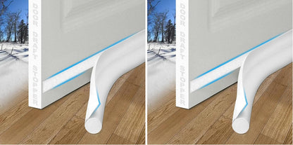 MAXTID Under Door Draft Stoppers 36 Inch White Door Draft Blocker Draft Stoppers for Bottom of Doors Seal Gap Reduce Wind/Breeze, Cold Air, Dust, Smoke, Door Seal Strips Sweeps