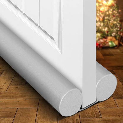 Holikme Under Door Draft Stopper Door Seal Gap Filler Weather Stripping | 36 Inch Soundproofing Noise Blocker Window Breeze Adjustable Draft Blocker for Bottom of Door Stop Light, Air, Dust, Gray