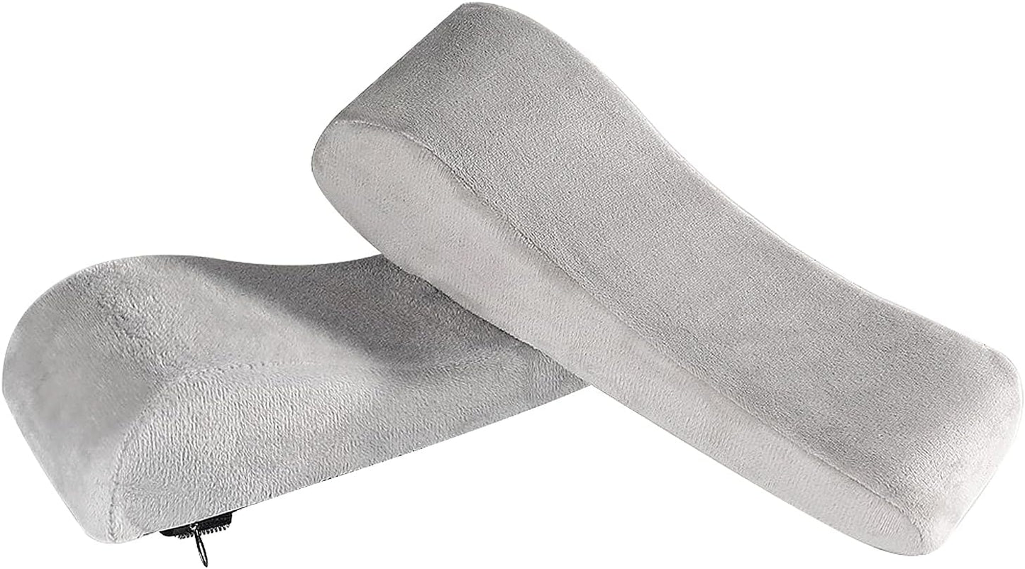 Chair Ergonomic armrest Cushions Elbow Pillow Pressure Relief Office Chair Gaming Chair armrest with Memory Foam armrest Pads 2-Piece Set of Chair （Gray）