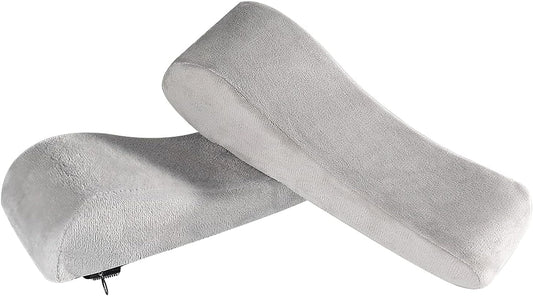Chair Ergonomic armrest Cushions Elbow Pillow Pressure Relief Office Chair Gaming Chair armrest with Memory Foam armrest Pads 2-Piece Set of Chair （Gray）
