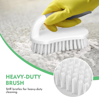 SetSail Scrub Brush, Heavy-Duty Scrub Brushes for Cleaning with Stiff Bristles Cleaning Brush for Shower, Bathroom, Carpet, Kitchen and Bathtub Scrubber - 2 Pack | Durable Bristles Ergonomic Non-Slip Tpr Grip. U-Style Hanging Loop for Storage. Use for