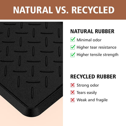 Extra Large Heavy Duty Boot Natural Rubber Shoe Mat for Entryway with Shoes Brush Large Boot Mat Multi-Purpose for Indoor or Outdoor, 16.1x 47.6 Inches