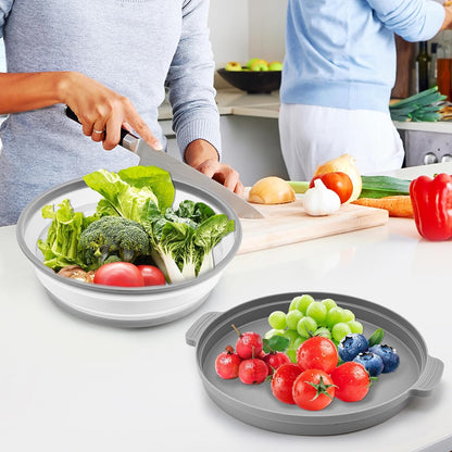 2 Pack Microwave Splatter Cover & Anti-scald Plate,Collapsible Plastic & Silicone Microwave Cover for Food with Vented,Kitchen Dish Guard Cover for Meal Prep,Home Apartment Essential