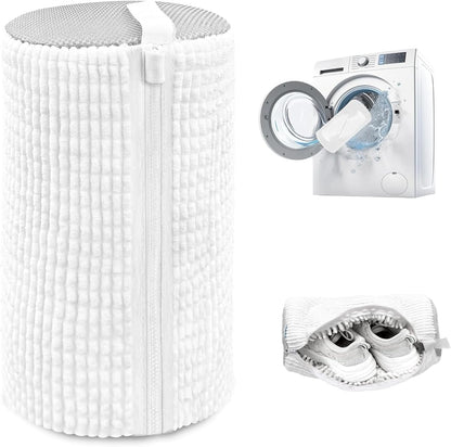 Shoe Washing Machine Bag,Laundry Shoe Bag for Washer and Dryer,Reusable Shoe Cleaning Bag for Sneakers,Tennis Shoes,With Self-locking Zipper, Microfiber Inside,Include Shoe Bag (Pro Grey - 1 Pack)