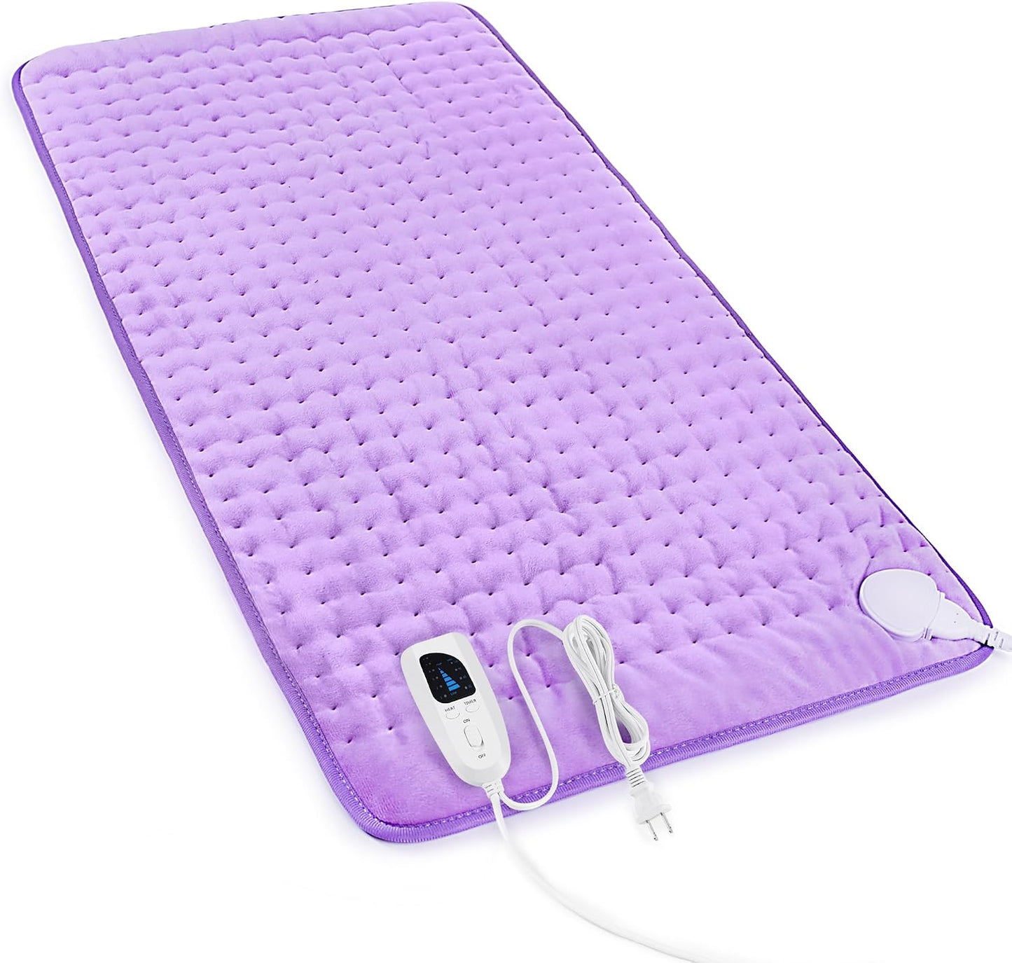 Heating Pad,Heated Blanket,Heating Pad for Back Neck,Grey,24x12 Inch | Electric Heating Pad,Dry/Moist Heat Heating Pads,Heating Pads for Shoulder,Abdomen,Heat Pad for Women Men,Birthday Gift