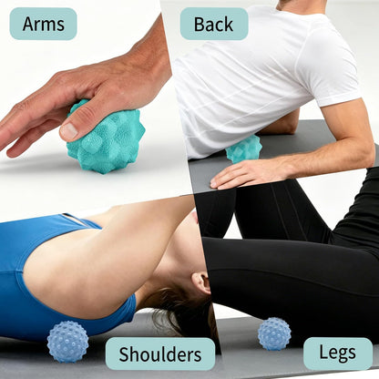 Foot Massage Ball Set for Plantar Fasciitis Relief, 2 Pack (Basic & Enhanced)
