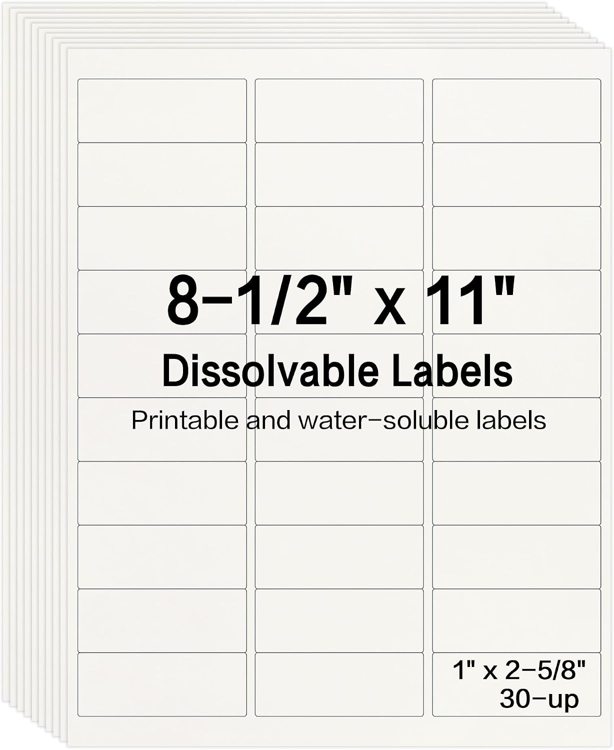 L LIKED 750 Dissolvable Food Stickers Custom 1" x 2-5/8" Inkjet 25 Sheets | Printable sheets for inkjet printers. Track shelf life & prep date. For kitchens, restaurants, food trucks, delis & fast food